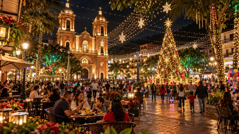 Parque iluminado